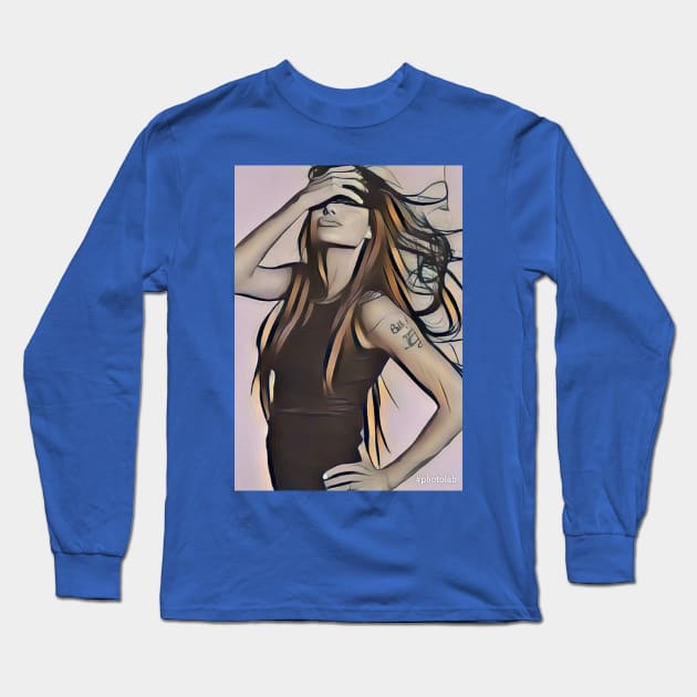 Angelina Jolie Long Sleeve T-Shirt by wonderwoman0317